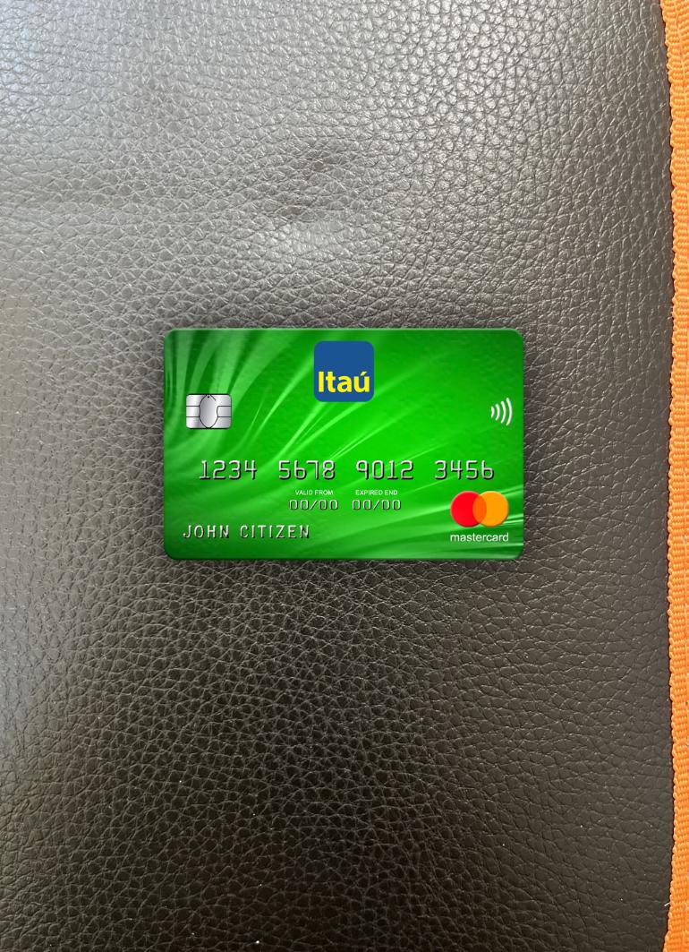 Download Uruguay Itau bank mastercard photolook front Photoshop template